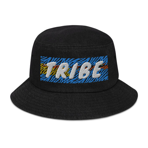 Tribe | Tropical Black | Denim Bucket Hat